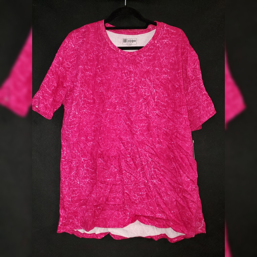 LuLaRoe Vibrant Pink Patrick Top 2x
